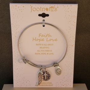Footnotes faith hope love bracelet